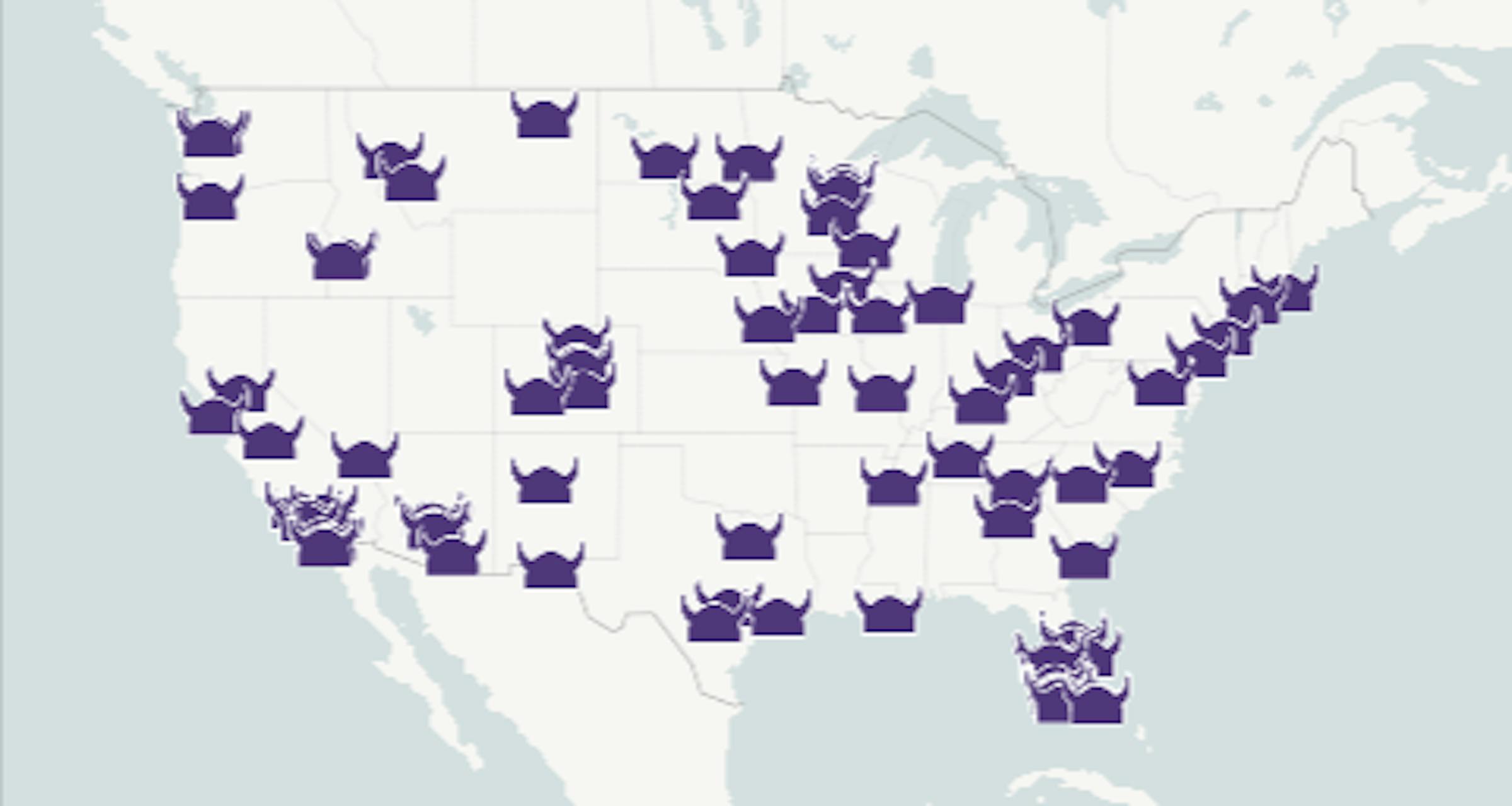 Minnesota Vikings bar finder: Where to watch games across U.S. Minnesota Vikings bar finder: Where to watch games across U.S.